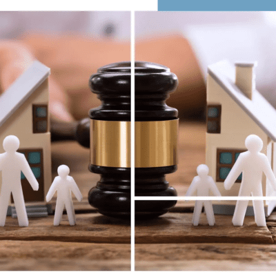 A group of people standing around a gavel.